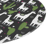 Glückliches Lama-Muster Schneidebrett (Ecke)