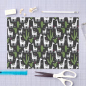 Glückliches Lama-Muster Seidenpapier (Handwerk)