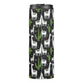 Glückliches Lama-Muster Thermosbecher (Rückseite)