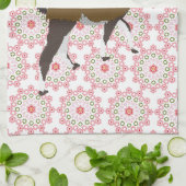 Glückliches Lama-u. Schmetterlings-rosa verziertes Geschirrtuch (Gefaltet)