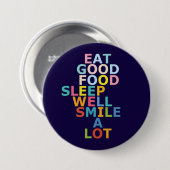 Glückliches Leben Button (Vorne & Hinten)