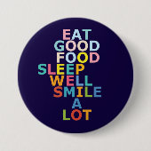 Glückliches Leben Button (Vorderseite)