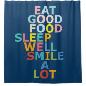 Glückliches Leben Duschvorhang (Vorderseite)