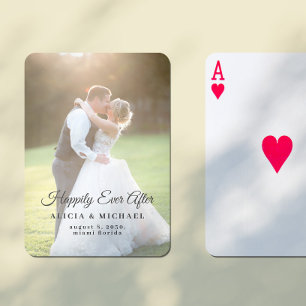 Glückliches Leben für die Neuvermählten - Hochzeit Spielkarten
