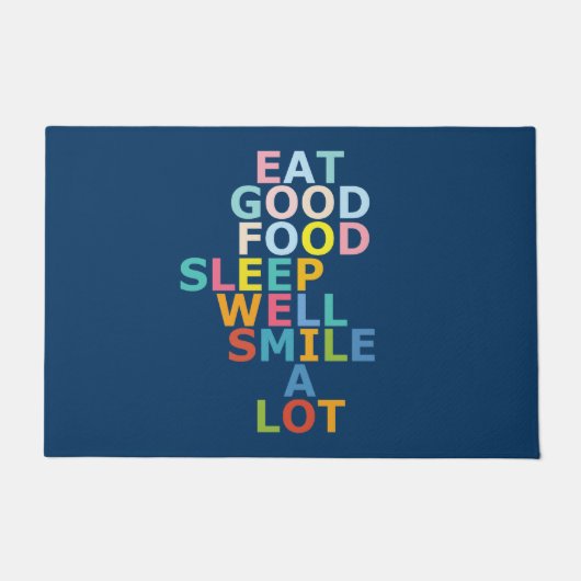 Glückliches Leben Fußmatte (Vorderseite)