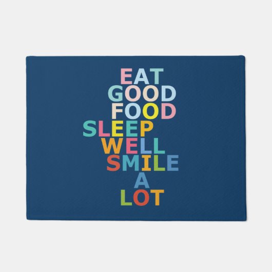 Glückliches Leben Fußmatte (Vorderseite)