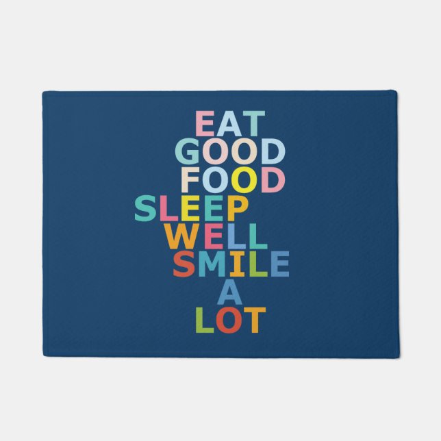 Glückliches Leben Fußmatte (Vorderseite)