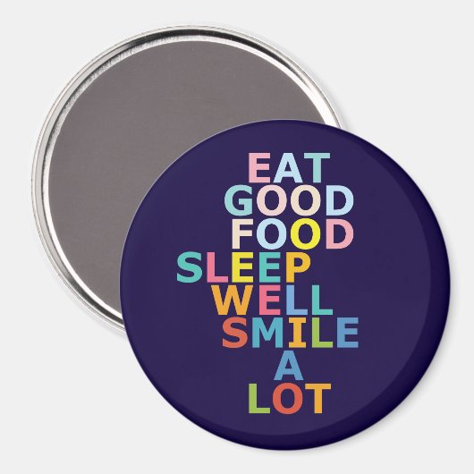 Glückliches Leben Magnet (Vorderseite/Rückseite)