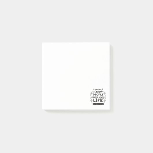 Glückliches Leben mit Glauben – Sprüche 15:15 Kuns Post-it Klebezettel (Vorderseite)