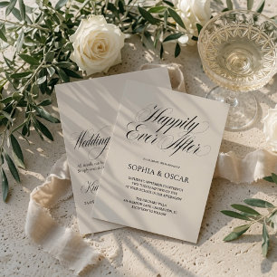 Glückliches Leben nach der Hochzeit Einladungsset Einladung
