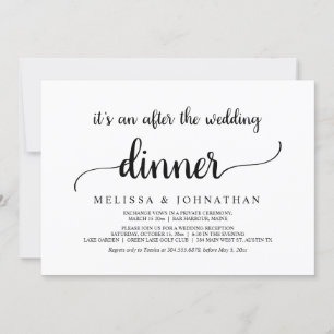 Glückliches Leben nach der Hochzeit Elopement-Dinn Einladung