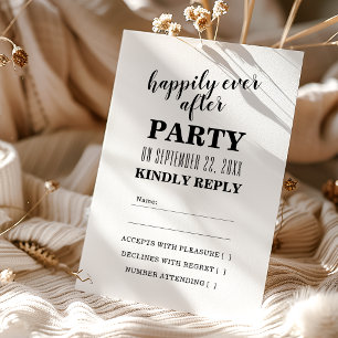 Glückliches Leben nach der Hochzeit RSVP Karte