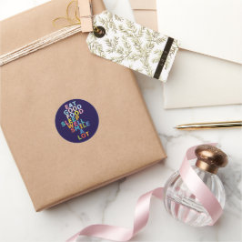 Glückliches Leben Runder Aufkleber