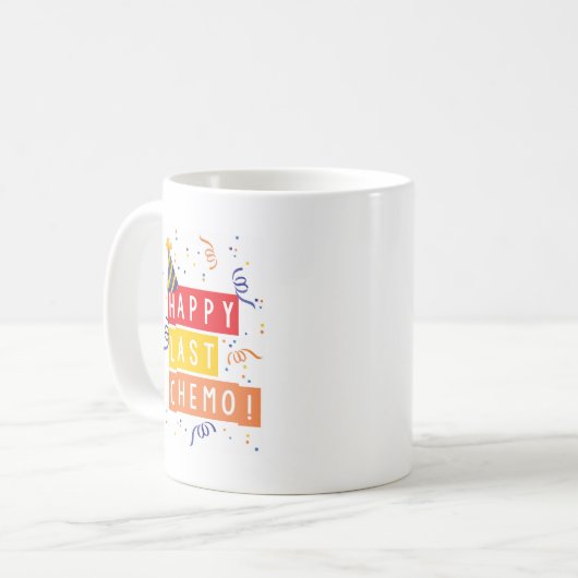 Glückliches letztes Chemo! Kaffeetasse (Vorderseite Links)
