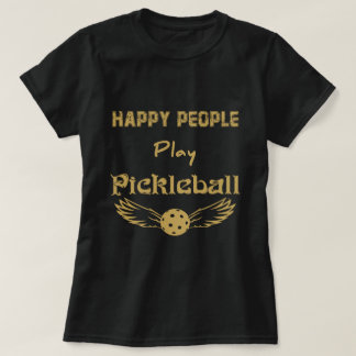 Glückliches Leute-Spiel Pickleball T-Shirt