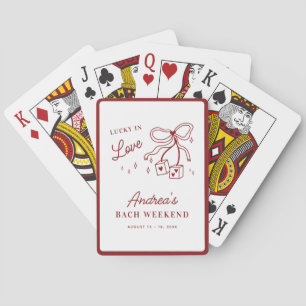 Glückliches Liebes-Vegas-Casino-Würfel-Schleife-Ju Spielkarten