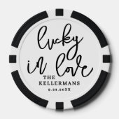 Glückliches Liebesfoto Hochzeit Pokerchips (Vorderseite)