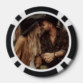 Glückliches Liebesfoto Hochzeit Pokerchips (Rückseite)