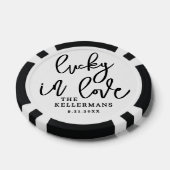 Glückliches Liebesfoto Hochzeit Pokerchips (Einzeln)