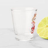 Glückliches Liebesglück Junggesellinnenabschied Ca Schnapsglas (Links)