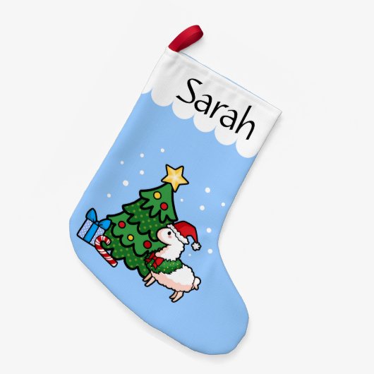 Glückliches Llamadays Kleiner Weihnachtsstrumpf (Vorderansicht (hängend))