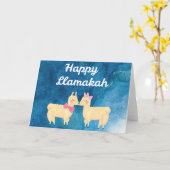 Glückliches Llamakah Karte (Gelbe Blume)