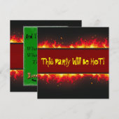 Glückliches loderndes Set Halloweens Einladung (Vorne/Hinten)