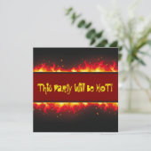 Glückliches loderndes Set Halloweens Einladung (Stehend Vorderseite)