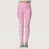 GLÜCKLICHES Logo Rosa Leggings (Vorderseite)