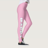 GLÜCKLICHES Logo Rosa Leggings (Rechts)