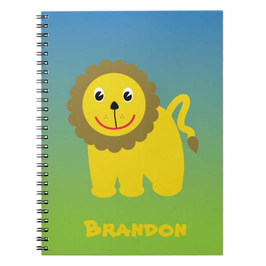 Glückliches Löwenheft Notizblock (Vorderseite)