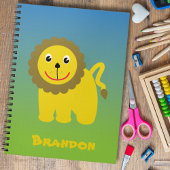 Glückliches Löwenheft Notizblock