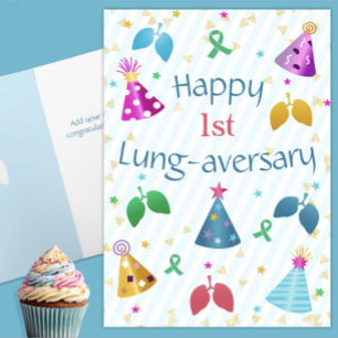 Glückliches Lungen-Versary-Kundenspezifisch Karte