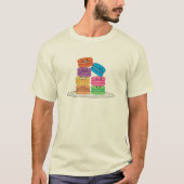 Glückliches Macarons T-Shirt (Vorderseite)