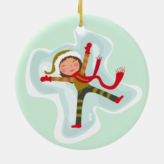 Glückliches Mädchen, das Keramikornament (Hinten)