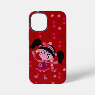 GLÜCKLICHES MÄDCHEN GESCHENK MIT BLUMEN GRÜßE GEBU iPhone 12 MINI HÜLLE