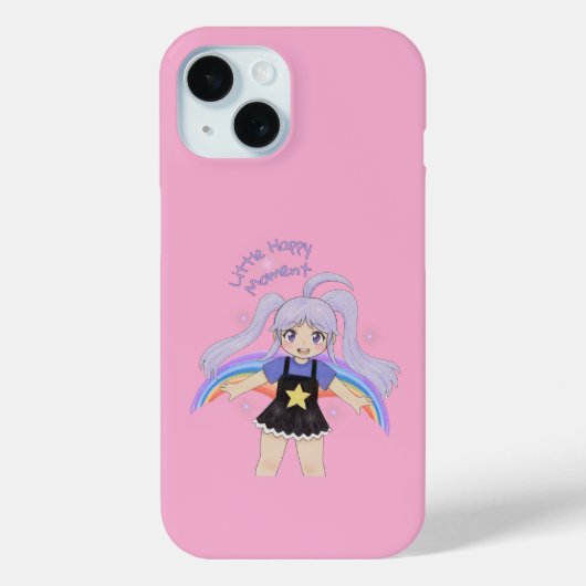 Glückliches Mädchen Handgezeichnete Illustration – Case-Mate iPhone Hülle (Rückseite)