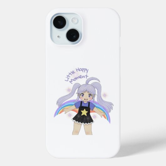 Glückliches Mädchen Handgezeichnete Illustration – Case-Mate iPhone Hülle (Rückseite)