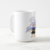 Glückliches Mädchen Handgezeichnete Illustration – Kaffeetasse (Vorderseite Links)