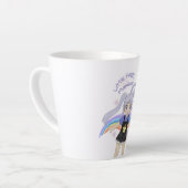 Glückliches Mädchen Handgezeichnete Illustration – Milchtasse (Linke Ecke)