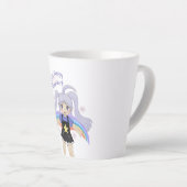 Glückliches Mädchen Handgezeichnete Illustration – Milchtasse (Rechte Ecke)