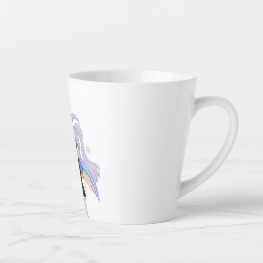 Glückliches Mädchen Handgezeichnete Illustration – Milchtasse (Rechts)