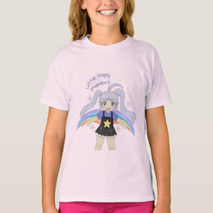 Glückliches Mädchen Handgezeichnete Illustration – T-Shirt