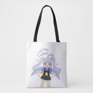 Glückliches Mädchen Handgezeichnete Illustration – Tasche