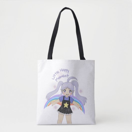 Glückliches Mädchen Handgezeichnete Illustration – Tasche (Vorderseite)