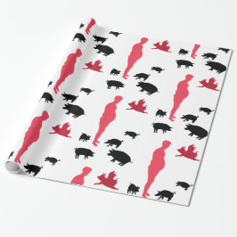 Glückliches Mahlzeit Vegeterian Packpapier