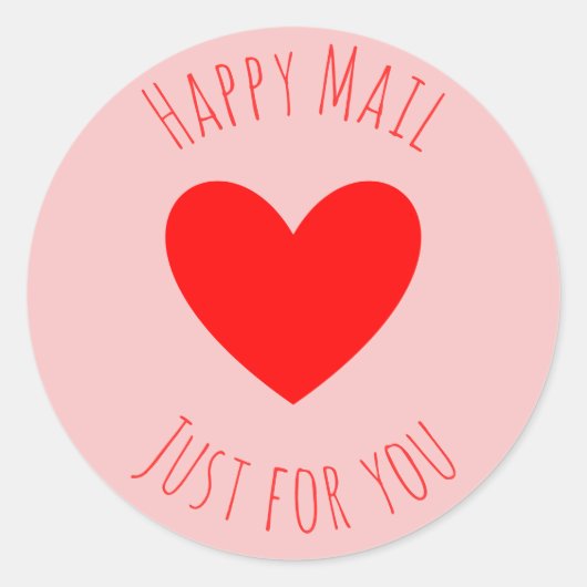 GLÜCKLICHES MAIL NUR FÜR SIE CLASSIC ROUND STICKER (Vorderseite)