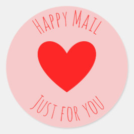 GLÜCKLICHES MAIL NUR FÜR SIE CLASSIC ROUND STICKER