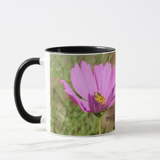 Glückliches Mantra Kosmos Blume Tasse (Links)