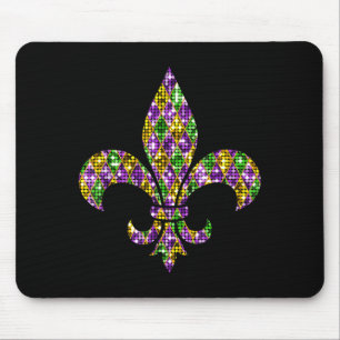 Glückliches Mardi Gras Karneval New Orleans Fleur Mousepad